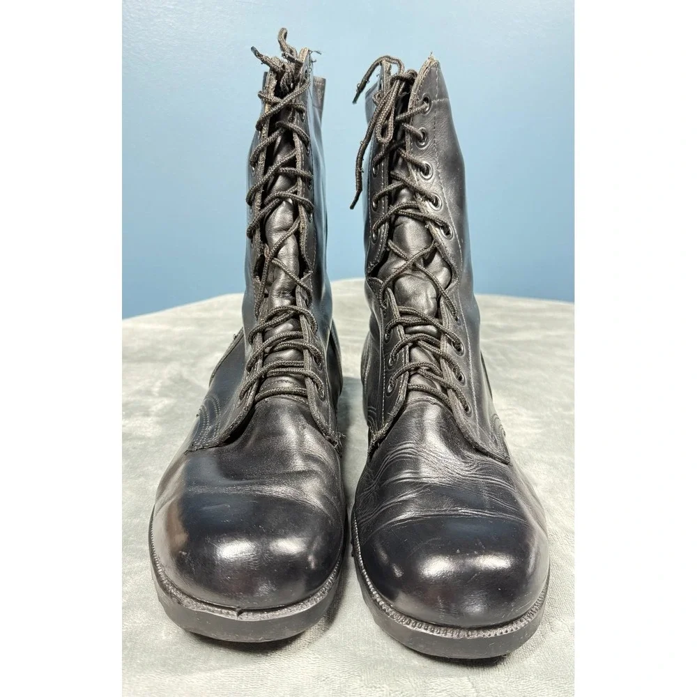 Ro Search Combat Boots Mens 11.5 Wide Black Leather Military Lace Up